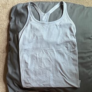Lululemon Ribbed Light Blue Racerback Tank Top
